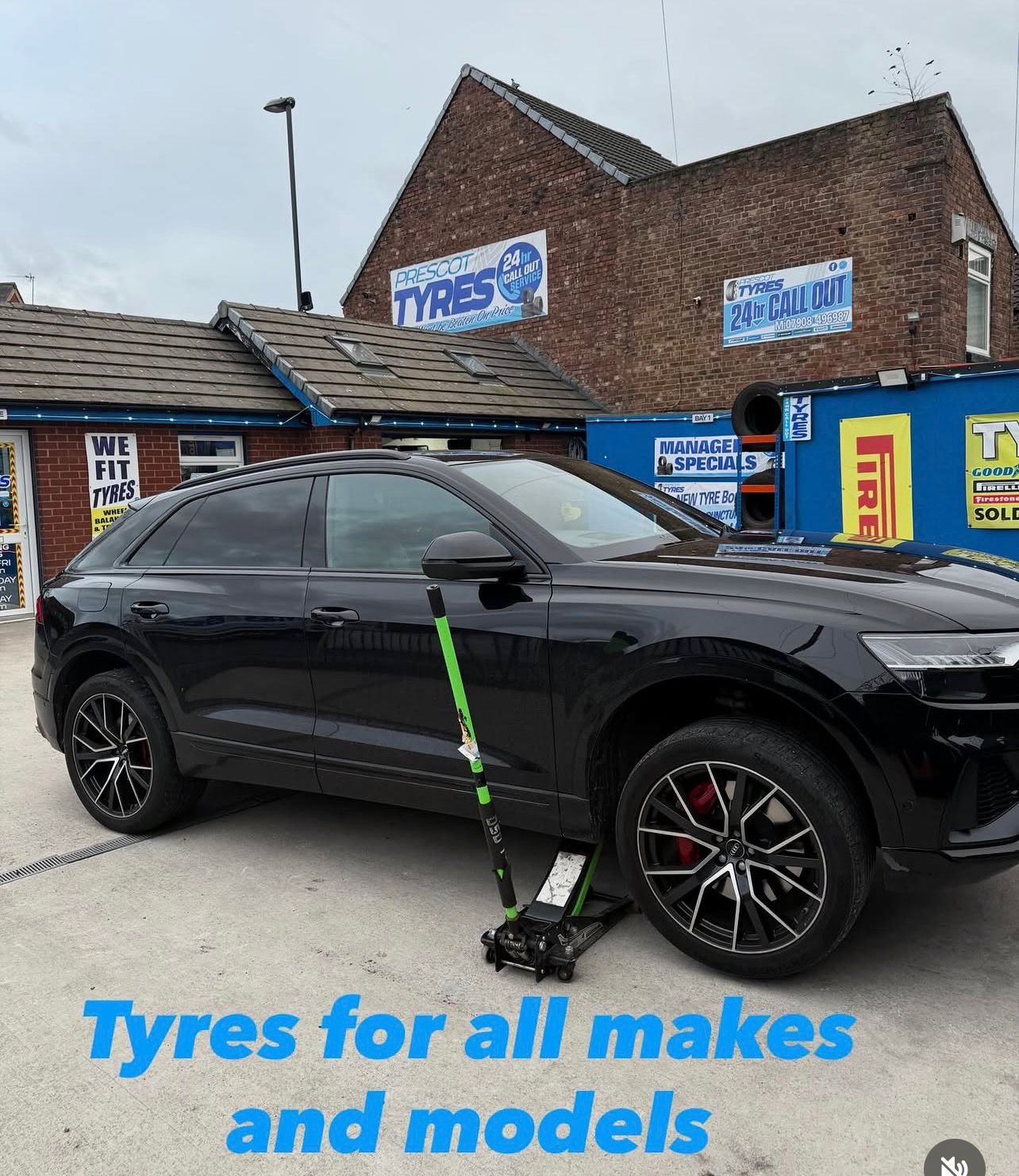 Tyre fitting job in Prescot - sports car